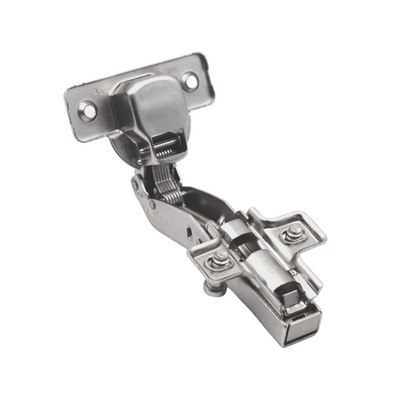 Bisagra de cierre suave a +45º, placa de montaje H2 con tornillos EURO, puertas anguladas (4) – Furnica