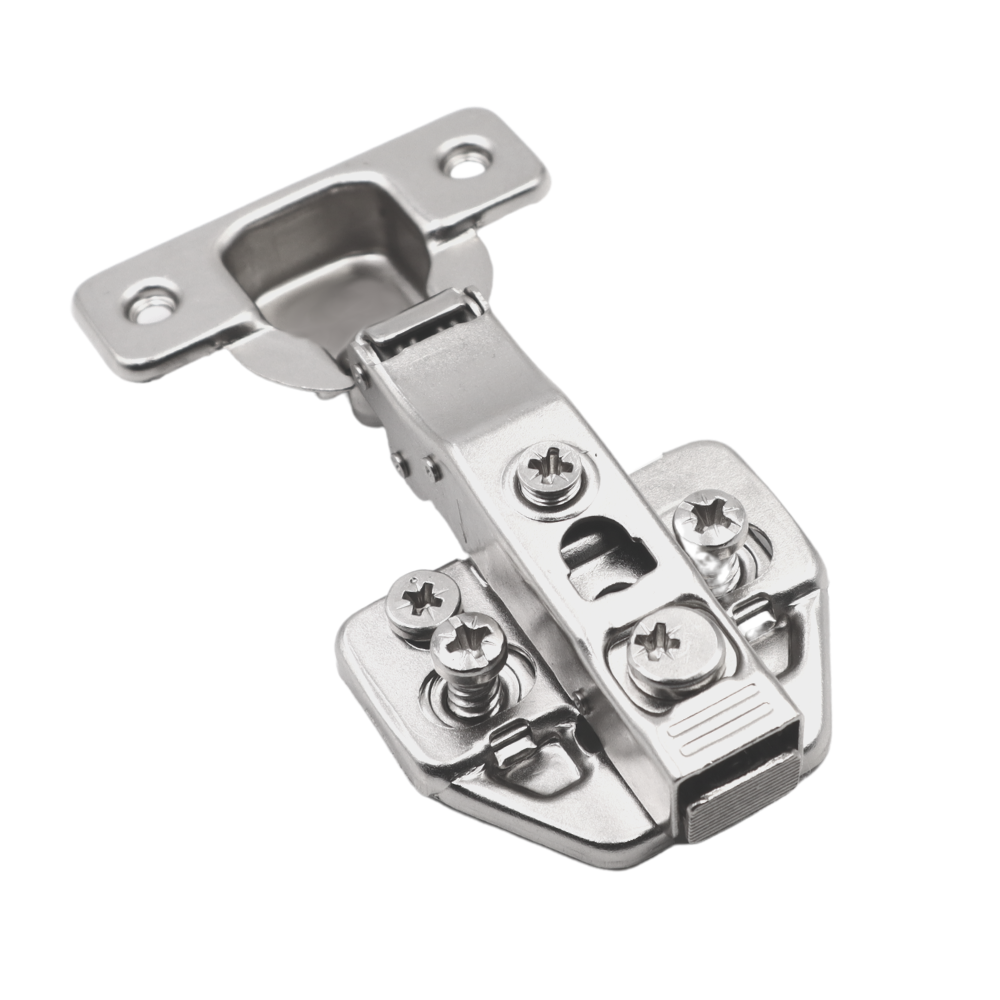 Bisagra de cierre suave en 3D, placa de montaje H0 con tornillos EURO, puertas con solapamiento – Furnica