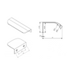 Mango de perfil redondo Edge Grip de 128 mm (longitud total de 148 mm) - Blanco