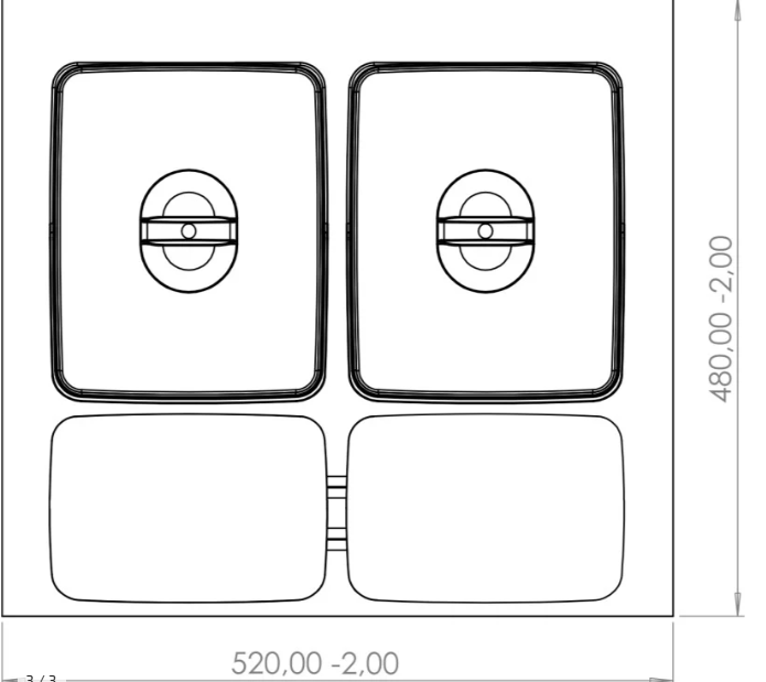 Cubos de basura y reciclaje para cajón de cocina - 2x15 l - mueble de 60 cm - Antracita (2)