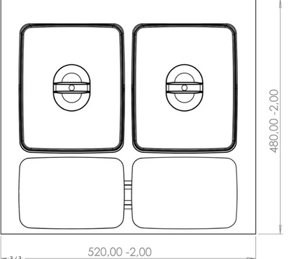Cubos de basura y reciclaje para cajón de cocina - 2x15 l - mueble de 60 cm - Antracita (2)