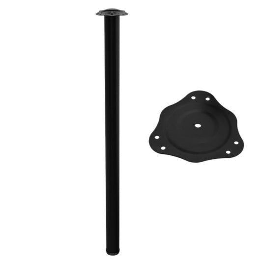 Pata de mueble ajustable de 1100 mm - Placa de montaje de acero - Negro – Furnica