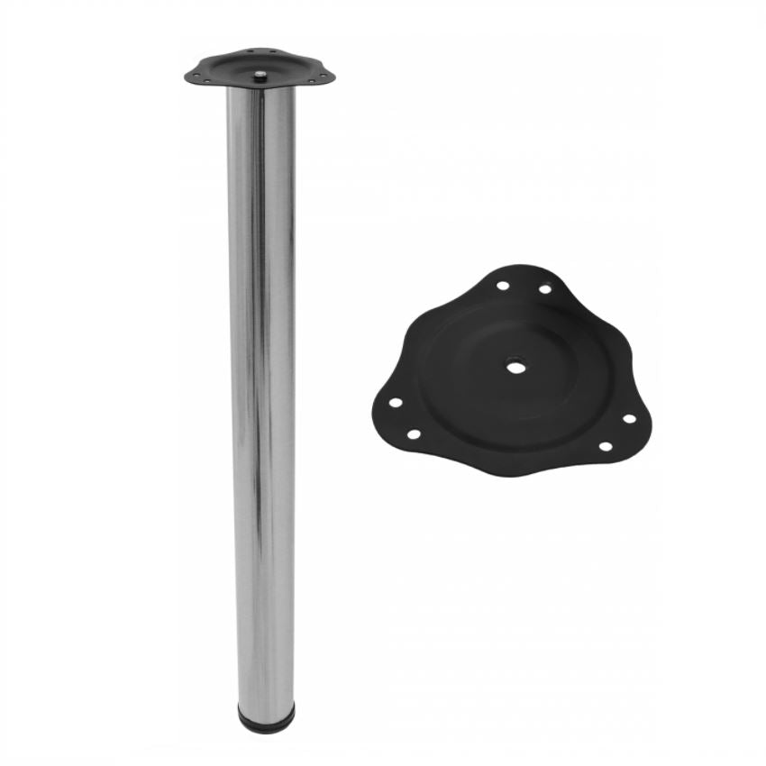 Pata de mueble ajustable de 710 mm - níquel cepillado – Furnica