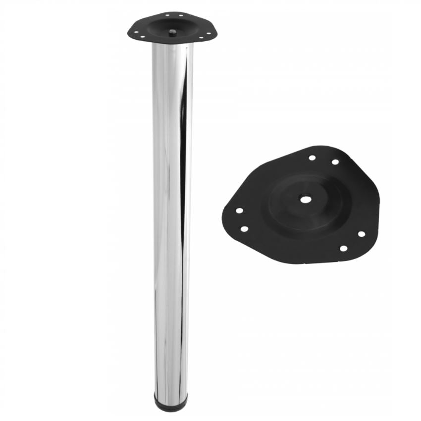 Pata de mueble ajustable de 710mm - Cromo – Furnica