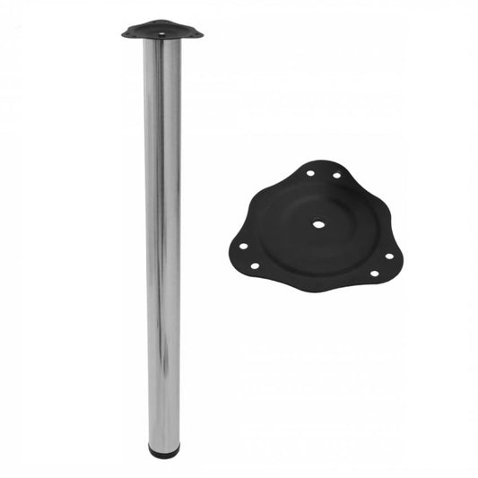 Pata de mueble ajustable de 820 mm - níquel cepillado – Furnica
