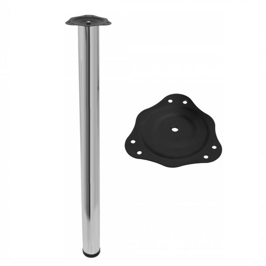 Pata de mueble ajustable de 820mm - Cromo – Furnica
