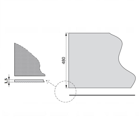 Alfombrilla antideslizante para cajones - Gris - Patrón de cuadros - 1RM (2) – Furnica