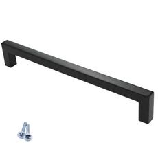 MODERNO - Tirador de muebles de 96 mm - Negro mate