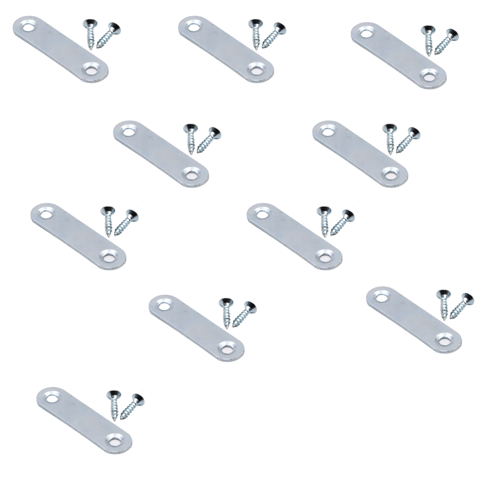 Placas de metal para pestillos de gabinete - 10 piezas