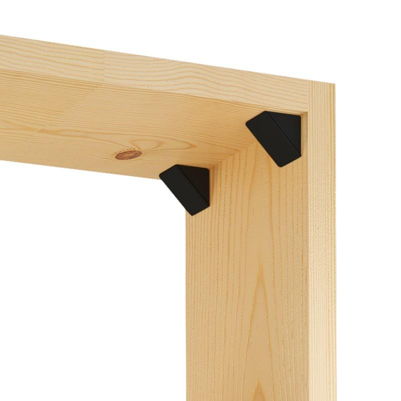 Soportes de esquina para gabinetes de plástico - Negro - 500 piezas (3) – Furnica