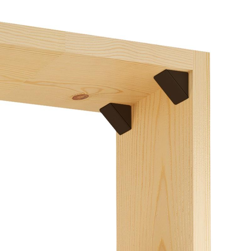Soportes de esquina para gabinetes de plástico - Marrón oscuro 1000 piezas (3) – Furnica