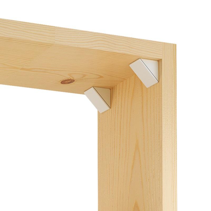 Soportes de esquina para gabinetes de plástico - Blanco - 200 piezas (3) – Furnica