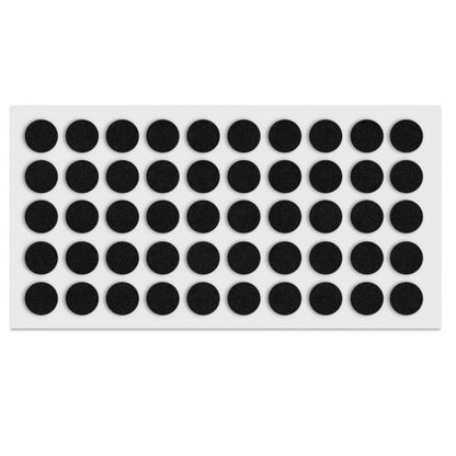 Tope de puerta de armario - autoadhesivo - 10mm - Negro - 50 piezas – Furnica