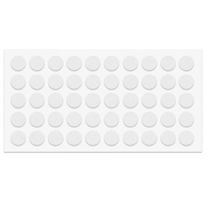 Cabinet door bumper - self-adhesive - 10mm White - 50pcs NTP White 