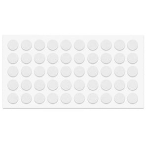 Topes para puertas de armario - autoadhesivos - 10mm - Blanco - 50 piezas