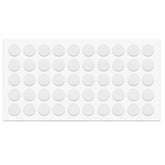 Topes para puertas de armario - autoadhesivos - 10mm - Blanco - 50 piezas