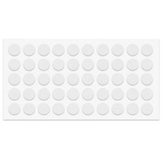 Topes para puertas de armario - autoadhesivos - 10mm - Blanco - 50 piezas