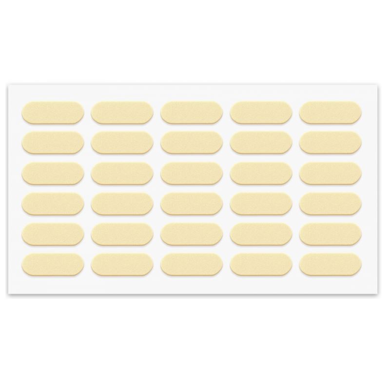 Tope de puerta de armario - autoadhesivo - 8x22mm - Beige - 30 piezas – Furnica