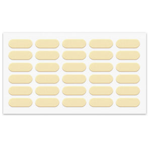 Tope de puerta de armario - autoadhesivo - 8x22mm - Beige - 30 piezas
