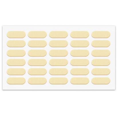 Tope de puerta de armario - autoadhesivo - 8x22mm - Beige - 30 piezas – Furnica