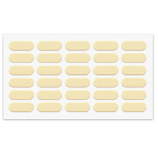 Tope de puerta de armario - autoadhesivo - 8x22mm - Beige - 30 piezas