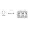 Topes para puertas de armario - autoadhesivos - 8x22mm Gris - 30 piezas