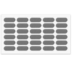 Topes para puertas de armario - autoadhesivos - 8x22mm Gris - 30 piezas