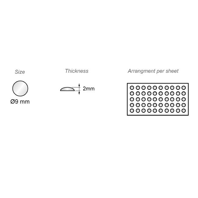Tope de puerta de armario - autoadhesivo - 8x22mm - Blanco - 30 piezas (4) – Furnica