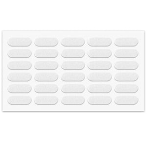 Tope de puerta de armario - autoadhesivo - 8x22mm - Blanco - 30 piezas