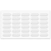 Tope de puerta de armario - autoadhesivo - 8x22mm - Blanco - 30 piezas