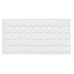 Tope de puerta de armario - silicona autoadhesiva 10x2mm - 50 piezas