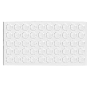 Tope de puerta de armario - silicona autoadhesiva de 9x2mm - 50 piezas