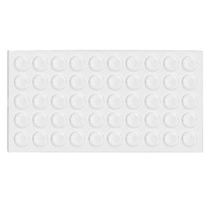 Tope de puerta de armario - silicona autoadhesiva de 7x1.5mm - 50 piezas