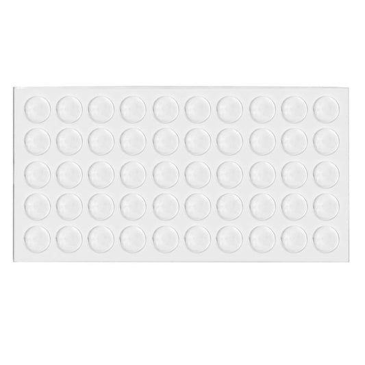 Tope de puerta de armario - silicona autoadhesiva de 7x1.5mm - 50 piezas