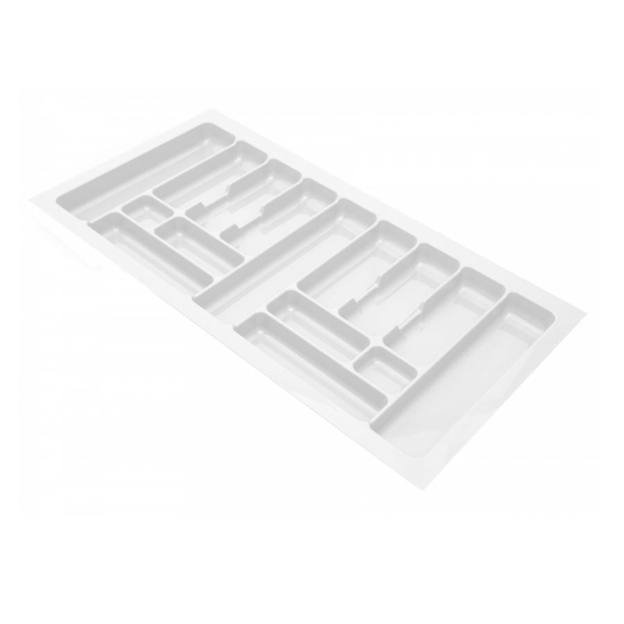 Bandeja de cubiertos para cajón, anchos de gabinete: 300-1000mm, profundidad: 490mm - Blanco