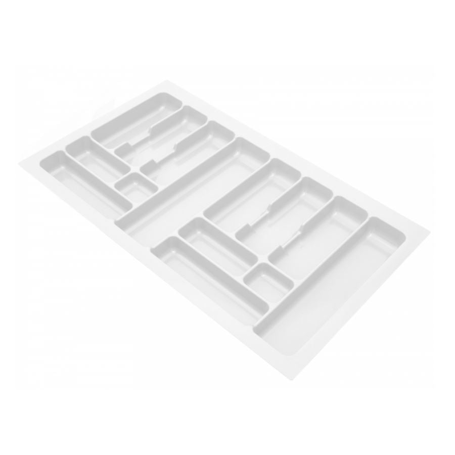 Bandeja de cubiertos para cajón, anchos de gabinete: 300-1000mm, profundidad: 490mm - Blanco