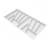 Bandeja para cubiertos para cajón, anchos de gabinete: 300-900mm, profundidad: 430mm - Blanco