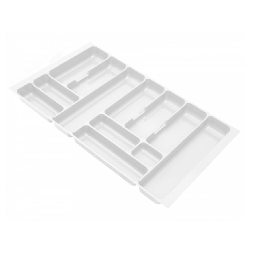 Bandeja para cubiertos para cajón, anchos de gabinete: 700-800mm, profundidad: 430mm - Blanco