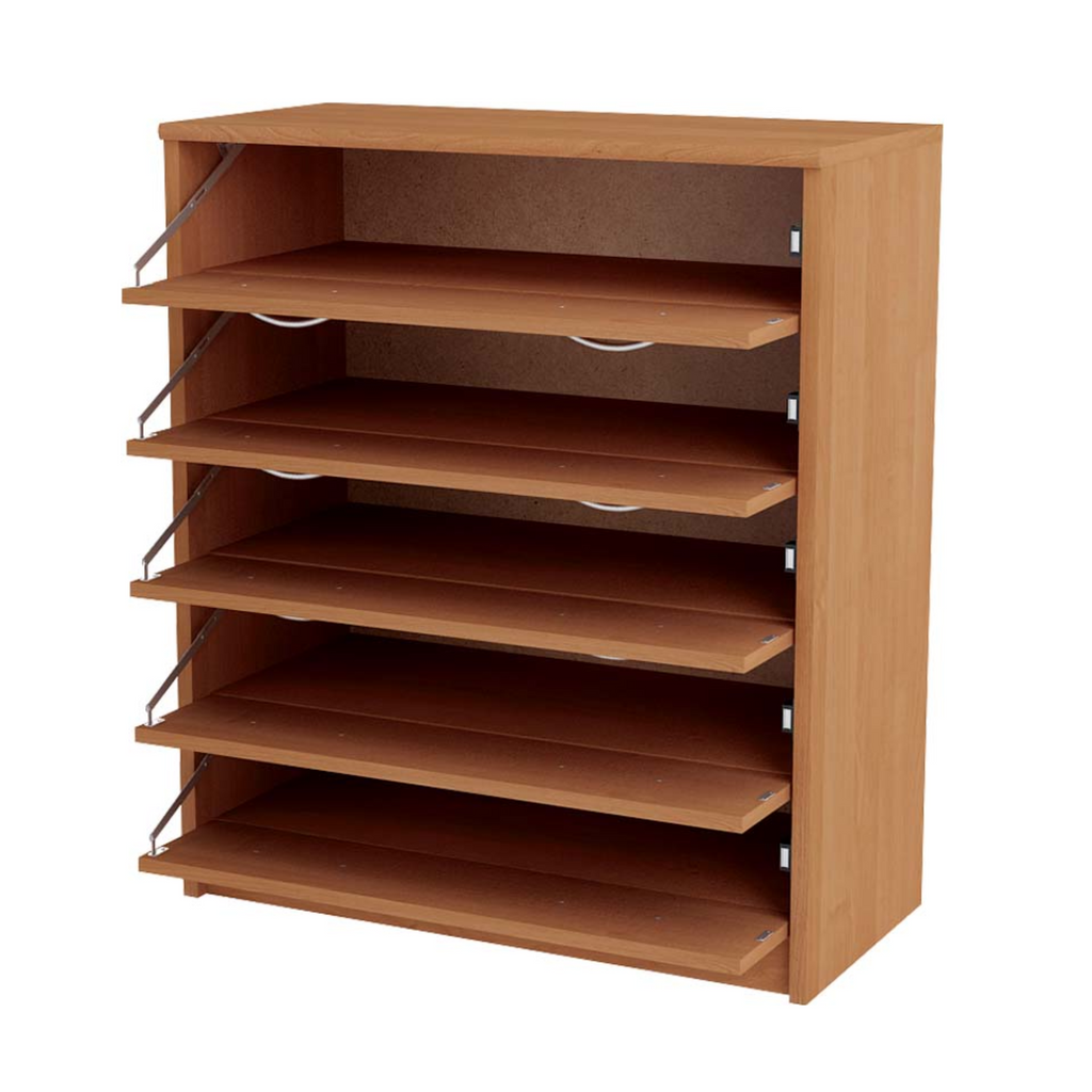 JULIA - Zapatero - Almacenamiento de 5 niveles - Aliso H85cm W74cm D35cm
