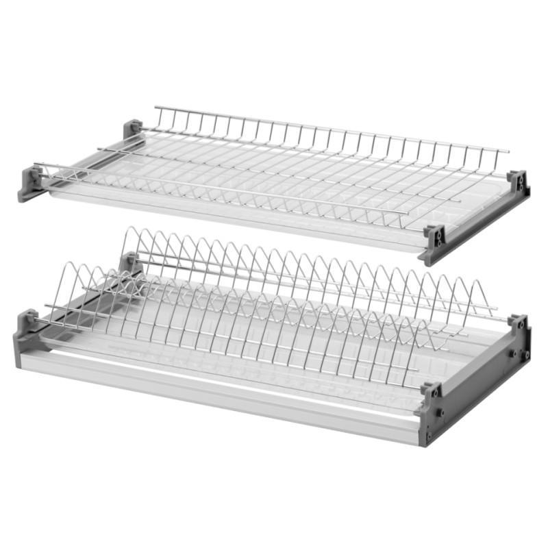 Dish Rack Kitchen Cabinet - Chrome - 500mm Furnica 500mm 