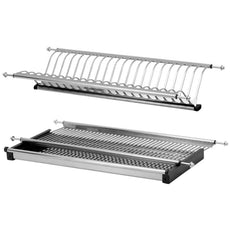 Estante para platos en el gabinete de la cocina - Acero inoxidable - 500mm