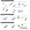 Conjunto de sistema de cierre suave para cajones, MEDIANO, H: 142mm, Blanco