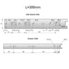 Corredores de cajón con rodamientos de bolas de 300 mm - H45 (lado derecho e izquierdo)