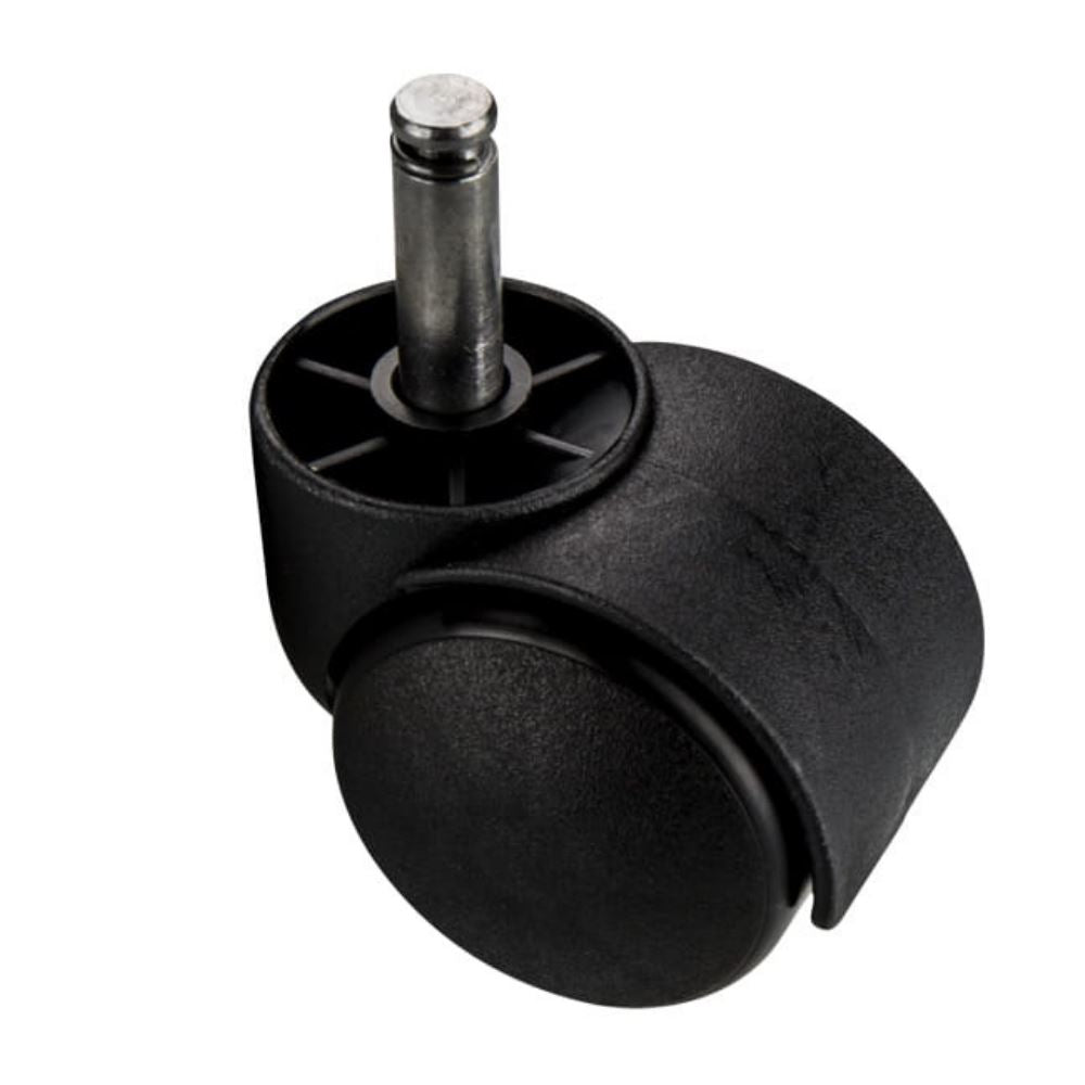 Rueda giratoria de plástico para muebles con pasador de montaje de 10 mm - Ø50 mm – Furnica