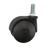 Rueda giratoria de plástico para muebles con rosca de 8 mm - Ø40 mm