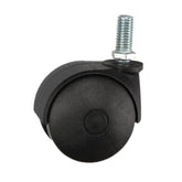 Rueda giratoria de plástico para muebles con rosca de 8 mm - Ø60 mm