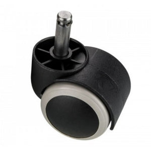 Rueda giratoria de goma para muebles con pasador de montaje de 10 mm - Ø50 mm