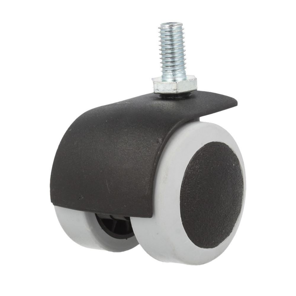 Rueda giratoria de goma para muebles con rosca de 8 mm - Ø50 mm – Furnica