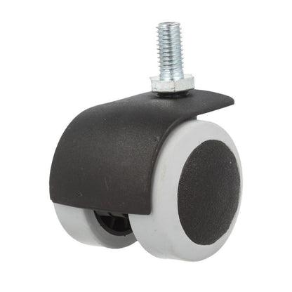 Rueda giratoria de goma para muebles con rosca de 8 mm - Ø50 mm – Furnica
