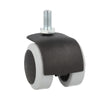 Rueda giratoria de goma para muebles con rosca de 8 mm - Ø50 mm